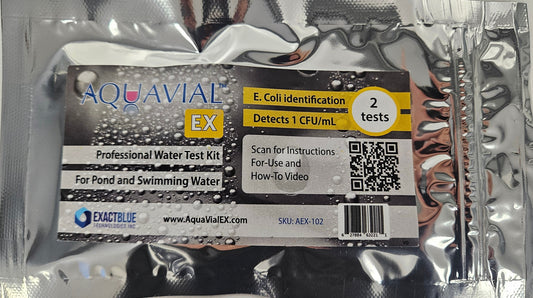 AquaVial EX 5-9 Hours E. coli Identification Water Test Kit For Professional Use- Ponds, recycled water, waste water