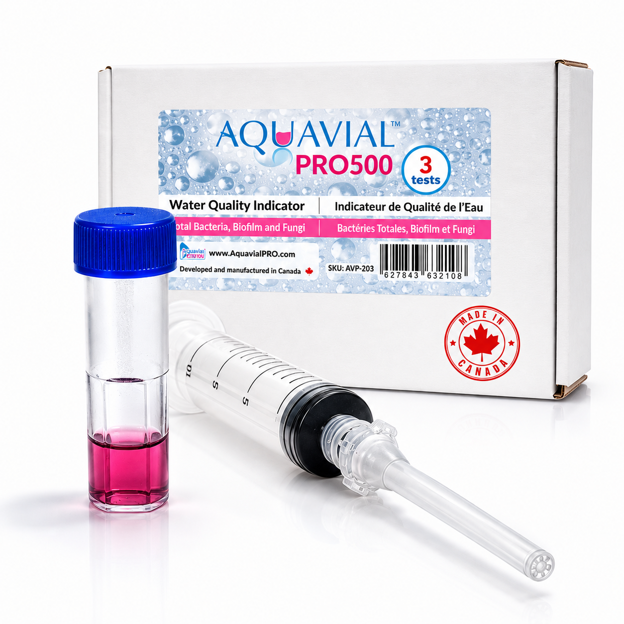 AquaVial PRO500 Rapid Water Testing Kit 3 Pack For Bacteria Yeast Mold Legionella