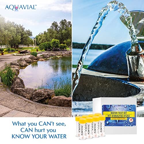 AquaVial Water Testing Kit 8 Pack Total Coliform Water Test Kit for  Pool Pond Lake Well , Farm Water Quality Bacteria Tester