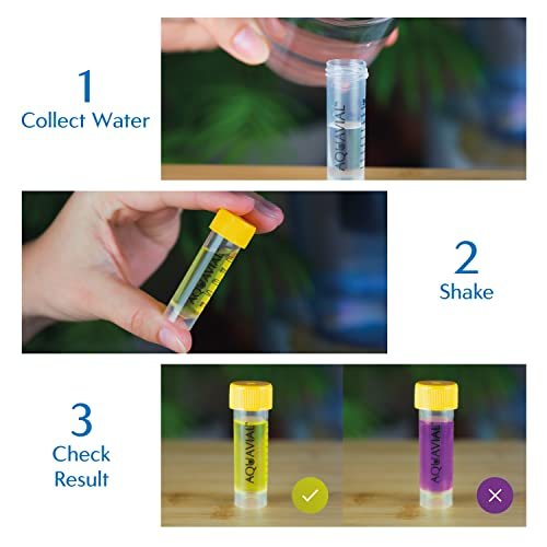 AquaVial Water Testing Kit 8 Pack Total Coliform Water Test Kit for  Pool Pond Lake Well , Farm Water Quality Bacteria Tester