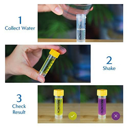 AquaVial Water Testing Kit 8 Pack Total Coliform Water Test Kit for  Pool Pond Lake Well , Farm Water Quality Bacteria Tester