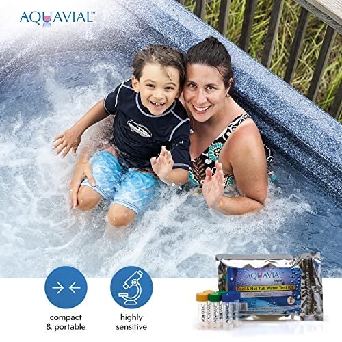 Swim Pool and Hot Tub Water Test Kit Detects and Identifies Pseudomonas and Coliforms | 2 Pack | Testing Kit for Swimming Pool Water Hot Tub Spa Pond | Water Tester Outdoor - AquaVial