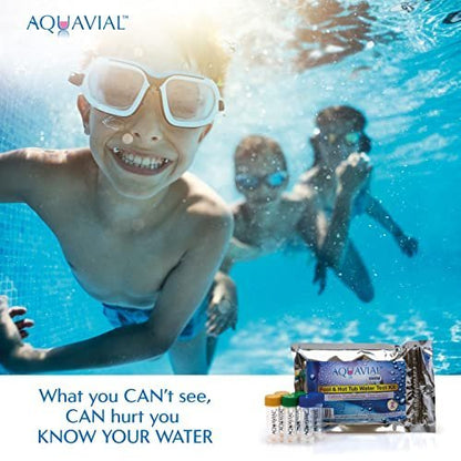 Swim Pool and Hot Tub Water Test Kit Detects and Identifies Pseudomonas and Coliforms | 2 Pack | Testing Kit for Swimming Pool Water Hot Tub Spa Pond | Water Tester Outdoor - AquaVial