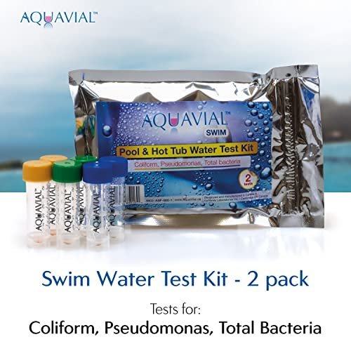 Swim Pool and Hot Tub Water Test Kit Detects and Identifies Pseudomonas and Coliforms | 2 Pack | Testing Kit for Swimming Pool Water Hot Tub Spa Pond | Water Tester Outdoor - AquaVial