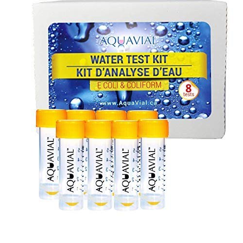 Water Testing Kit 8 Pack Total Coliform Water Test Kit for Pool Pond Lake Well , Farm Water Quality Bacteria Tester - AquaVial