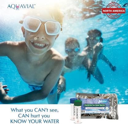 Water Testing Kit for Hot Tub, Showers, and Pool: 2 - Vial Set for Detecting Bacteria and Pseudomonas Aeruginosa - AquaVial