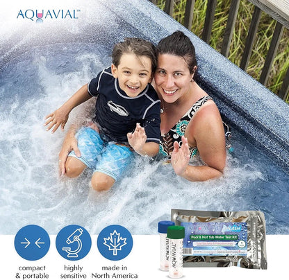 Water Testing Kit for Hot Tub, Showers, and Pool: 2 - Vial Set for Detecting Bacteria and Pseudomonas Aeruginosa - AquaVial