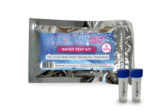 Water Testing Kit , for Showers, Tap, Pool Hot Tub Spa Highly Sensitive Tests Detecting Bacteria and Fungi 2 Pack - AquaVial
