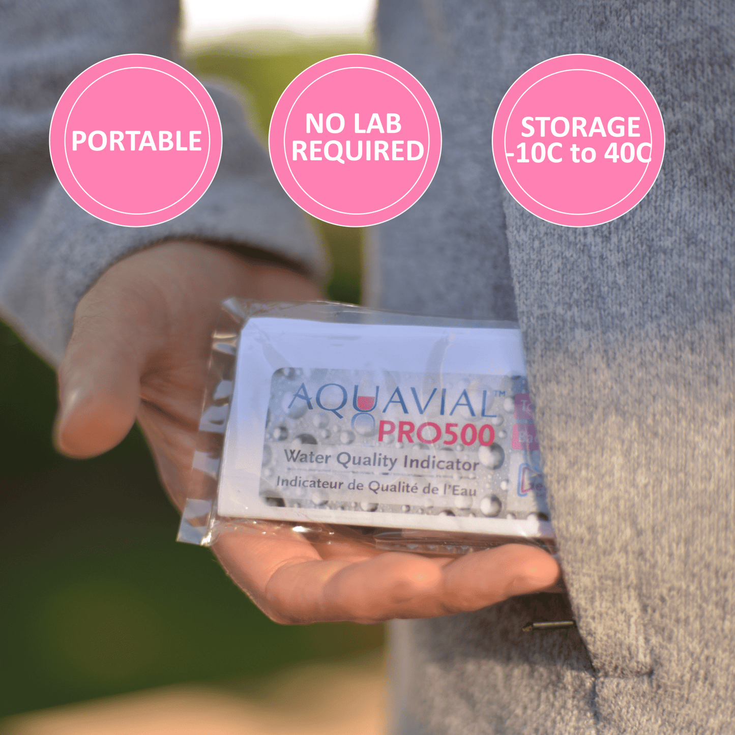 AquaVial PRO500 Rapid Water Testing Kit 3 Pack For Bacteria Yeast Mold Legionella - AquaVial