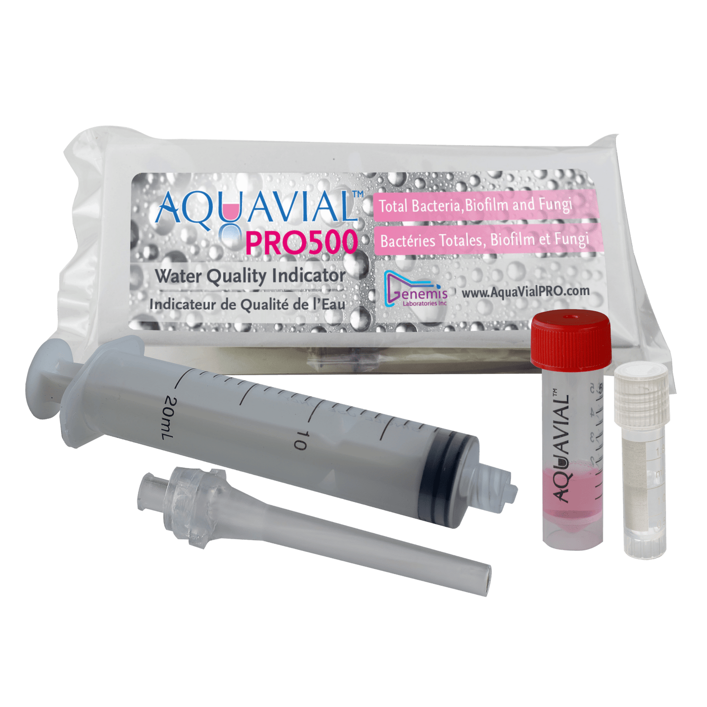 AquaVial PRO500 Rapid Water Testing Kit 3 Pack For Bacteria Yeast Mold Legionella - AquaVial